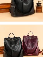 Mochila Vertical de Pu para mujer, bolso cruzado de viaje de gran capacidad, tendencia informal - details 3