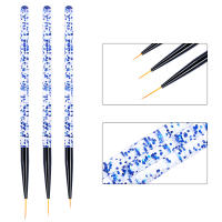 Pincel de Pintura de Línea de Arte de Uñas Set de 3 Pinceles de Brush de Gel UV Acrílico para Diseño Francés Herramienta de Manicura con Linea Cristal y Brillo - details 3