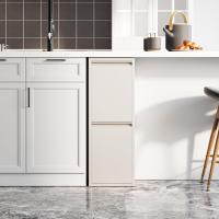Organizador de Cocina Sollentuna Cubo de Basura 2x14 L Instalación Murál Metal Plástico 93x33x25cm - details 5