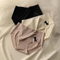 Bragas sin costuras para mujer, lencería de seda helada, bragas de gato, ropa interior Sexy, conjunto de ropa interior íntima ultrafina, 3 uds. - details 9