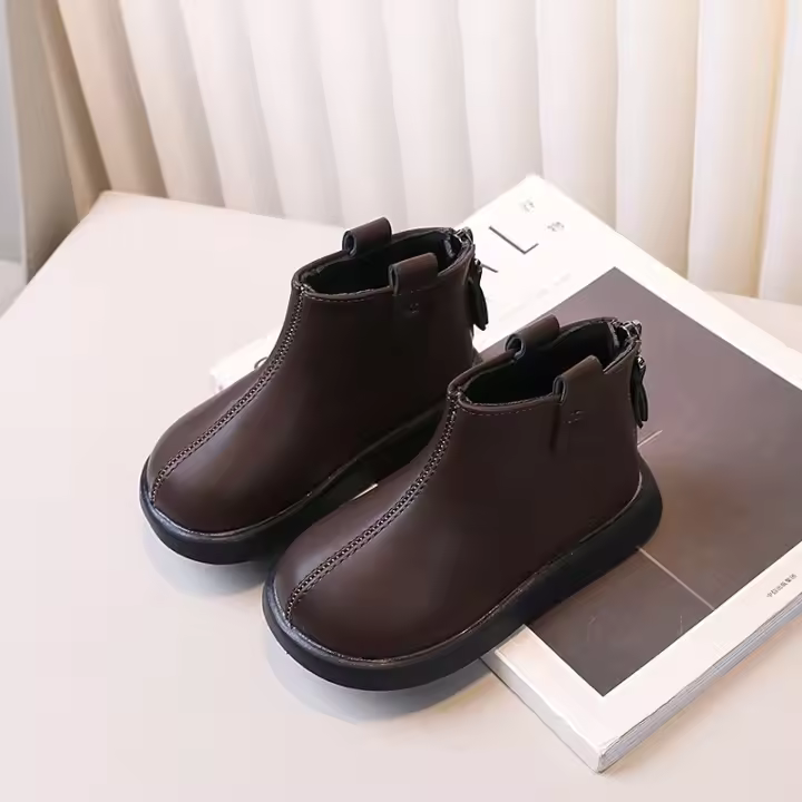Botas cortas antideslizantes para niña, zapatos informales versátiles y elegantes, suela suave, estilo coreano, otoño/invierno, 2024 - 1