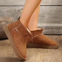Botas de nieve de ante para mujer, zapatos góticos informales gruesos y cálidos, invierno, 2023 - details 19