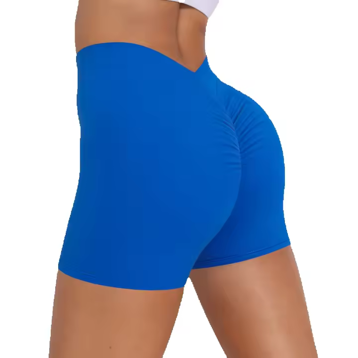 Hamidou pantalones cortos de Fitness para mujer, Shorts ajustados de cintura alta para ciclismo, gimnasio, Yoga - 1
