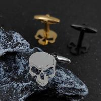 Gemelos de calavera de acero inoxidable para hombre, joyería de moda, TRE, camisa, mangas, botones, regalos de fiesta de Halloween - details 4