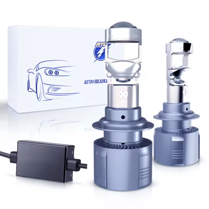 Lente de faro LED de proyección súper brillante A80, Bombilla de faro láser Mini H7, lente de proyección LED automotriz de 6500LM - 1
