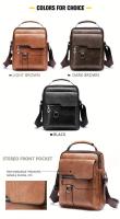 Bolso Cruzado de Cuero PU para Hombres Tamaño 9.7