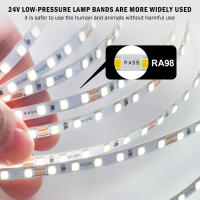 Tira de luces LED 24V 2835 5m 10m RA98 cinta Flexible a rayas de alto brillo 120LED 2700K 3000K 3500K 4000K 5000K 6000K iluminación del hogar - details 5