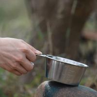 Taza para Sierra de acampada, 2 piezas, de acero inoxidable, tipo profundo, 450ml - details 4