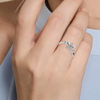 Aberturas corazón anillos accesorios moda rotulación manos adornos madre trama regalos anillo mujer - details 1