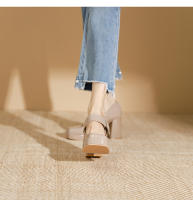 Zapatos Mary Jane de tacón alto con punta cuadrada, hebilla y tacón grueso. - details 13