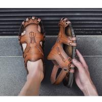 Sandalias de Cuero Veraniegas para Hombres Comodidad Ligera Antideslizante - details 12