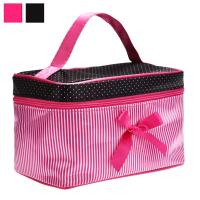 Bolsas de Maquillaje a Rayas con Lazo Neceser de Viaje para Mujer Organizador de Aseo de Belleza - details 0