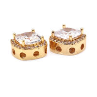 Cuentas de Espacio de Cubo de Bronce Dorado 18K Accesorios de Joyería DIY de Alta Calidad - details 17