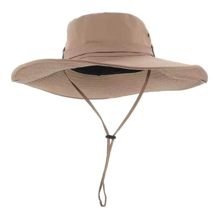Sombrero de cubo para escalada al aire libre único, sombrero protector de verano para el sol, sombrero para el sol con cordón para adultos - 1