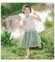 Hanfu para niños, joven maestro y Tang para niñas, novedad de verano 2025, reloj de estilo chino, disfraz de actuación, conjunto de dos piezas - details 8