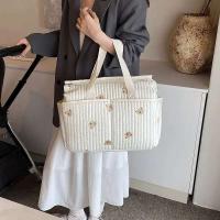 Nuevo bolso de mano para madre y bebé con oso bordado de alta capacidad, bolsa para cochecito portátil - details 0