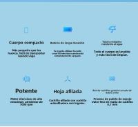 Afeitadora Eléctrica Portátil Mini Compacta, Recargable, Lavable para Hombres - details 1