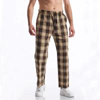 Pantalón de verano con carreaux para hombre, informal, con cordón de ajuste, recto, Harajuku, Hip-hop, para exteriores, diario - details 24