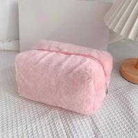 Bolso De Maquillaje Para Mujer De Peluche Sólido Viaje Organizador De Cosméticos Estuche De Ropa Joven Necesario - details 7