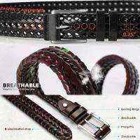 Cinturón vaquero tejido hueco deportivo informal para hombre, regalo para papá o novio - details 6