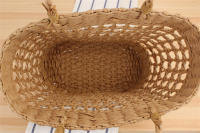 Bolso hecho a mano para mujer, bolsa de un hombro con tejido de hierba, estilo bosque, ocio, playa, novedad de Instagram - details 20
