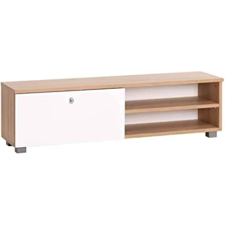 Mueble TV Salón Mesa para TV Color Roble y Blanco 120 x 30 x 34 cm. hadas - 1