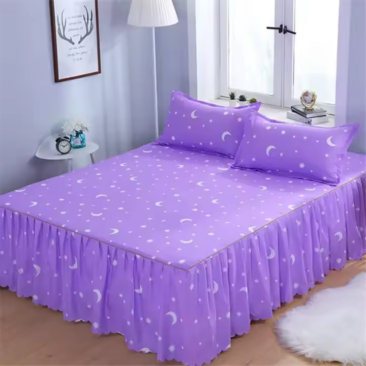 Jaleco de Cama Completo 3pcs Sábana, Fundas de Almohada, Cubierta de Colchón - 1