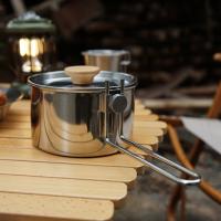 Olla de café portátil de 1L hervidor de agua multifuncional de acero inoxidable 304 olla de cocina multiherramienta suministros peligrosos normales - details 5