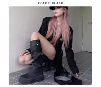 2025 otoño e invierno nuevo hombre pequeño aumento de altura botas delgadas al aire libre desplazarse pantalones elásticos botas de tubo botas altas niños - details 0