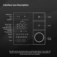 Termostato de aire acondicionado inteligente con WIFI, controlador de temperatura para refrigeración, calefacción, válvula termostática Programable, Google Home, Alex - details 7