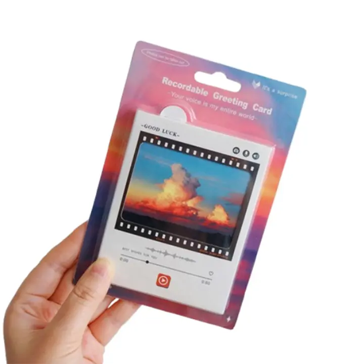 Grabadora de sonido elegante de 60 segundos, tarjeta de felicitación, Cassette 3D, Cassette de grabación único, cinta de tarjeta de voz hecha a mano, regalos de San Valentín - 1