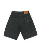 Pantalones Cortos Hip Hop para Hombres Y2K Haruku Jeans Sueltos de Cintura Alta, Bordados, Estilo Retro, Negro, Gimnasio, Punk Rock - details 4