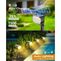 Luces Solares LED Exterior Jardin [8 Paquete/72LED], LED Exterior Solares Potente Impermeable Lampara Luz Solar Exterior Iluminacion para Suelo Exteriores, Blanco Calida - details 1