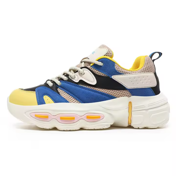 Cuero genuino grueso dentro cálido tendencia explosión moda versátil zapatos de moda coloridos deportes zapatos de hombre - 1