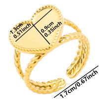 Joyería para dedos de niña, Anillos de corazón para mujer, accesorios, Anillo de acero inoxidable, suministros de amor, Anillos DIY, regalo del Día de San Valentín - details 1