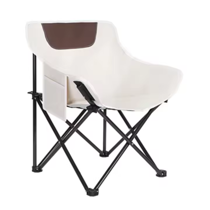 Silla portátil plegable para acampar, tela Oxford, pesca, forma de luna, para exteriores, equipo de camping VIES, ocio, picnic - 1