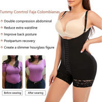 Women Full Body But Lifter Plus Size Shaper High Compression Faja Lose Weight Shaper Girdles Postpartum Shapewear - details 2