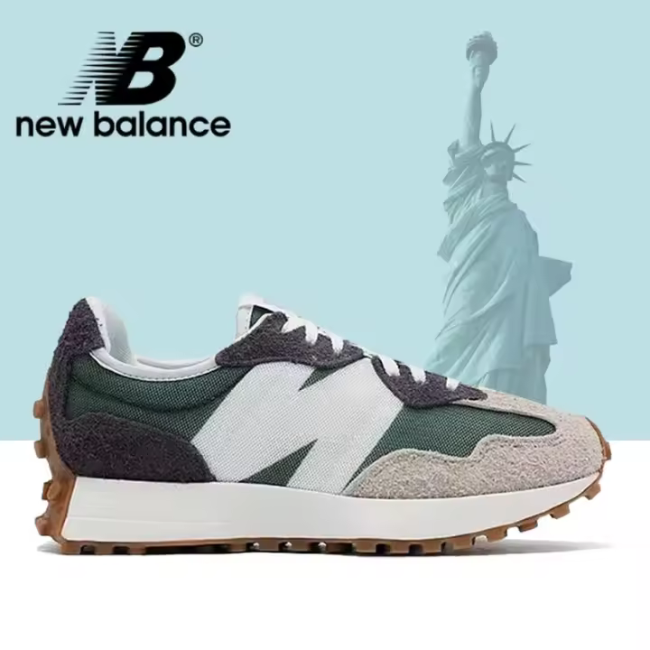 Leten 【100% Original】 Producto 327 Zapatillas deportivas para hombre y mujer Running Gris Verde Auténtico Nb327 Zapatos de marca originales Pegatinas de pared - 1
