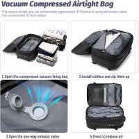 Mochila de Viaje para Hombres 60L Airback Vacuum Compression Multifuncional Impermeable Anti Robo - details 12