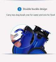 Taza de comida de agua de doble uso para mascotas, botella portátil para beber, tazón de comida plegable para perros, tazón de alimentación duradero para exteriores, tazón multifunción - details 5