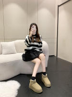 Botas de nieve de suela gruesa para mujer, zapatos de lana de piel de oveja auténtica, con plataforma de lujo, novedad de invierno, 2023 - details 12