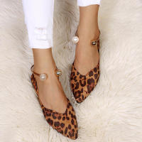 Zapatos planos de punta estrecha con estampado de leopardo para mujer, zapatillas informales transpirables sin cordones para exteriores, 2022 - details 7