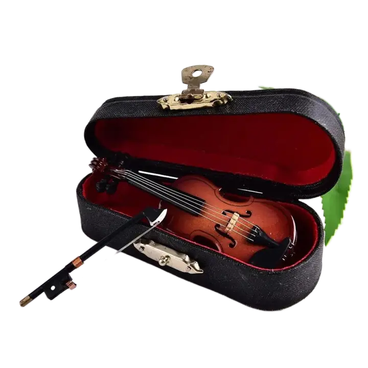 Colección de regalos Mini violín adornos decorativos instrumentos musicales modelo exquisito Mini violonchelo de madera - 1