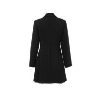 Traje negro elegante estilo maduro vestido acampanado moda mujer Otoño Invierno nueva colección - details 13