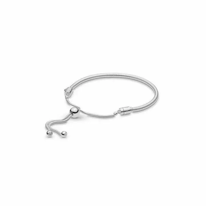 Jewelry Moments - Pulsera de cadena de serpiente para mujer en pulsera cúbica con cierre deslizante - 1