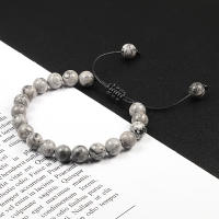 Pulsera de Piedra de Lava de Ojo de Tigre Natural Diseño Moderno de 8mm - details 8