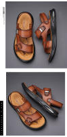 Sandalias de hombre, zapatos de playa de piel de vaca de primera capa, sandalias de cuero de moda casual para hombre, extra grandes - details 14
