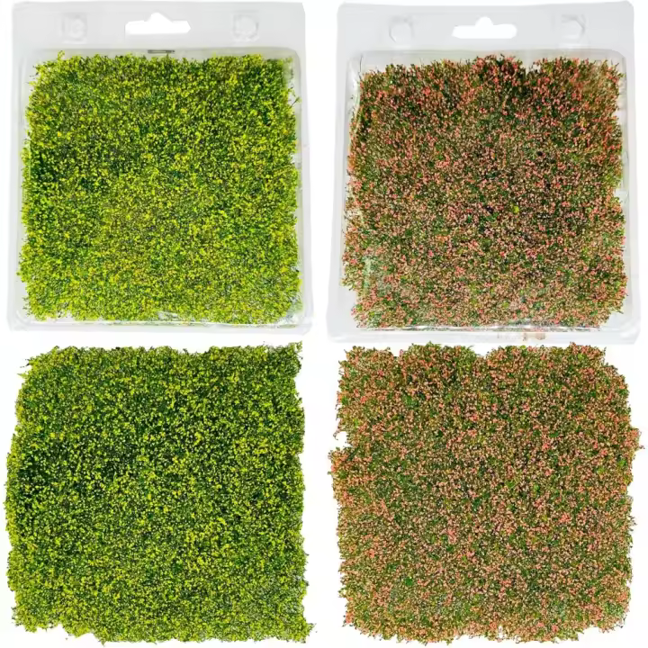 128 Pz 4 Colores Modelo Árbol Césped Mechones de Hierba Wasteland Tuft, Pinzas para Tren Paisaje Ferroviario - 1