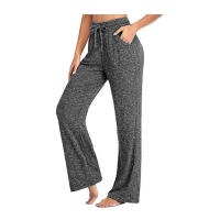Pantalones deportivos de algodón para mujer, pantalones rectos de pierna ancha, cintura elástica con cordón, talla grande, primavera y verano, 5XL, 4XL, - details 3
