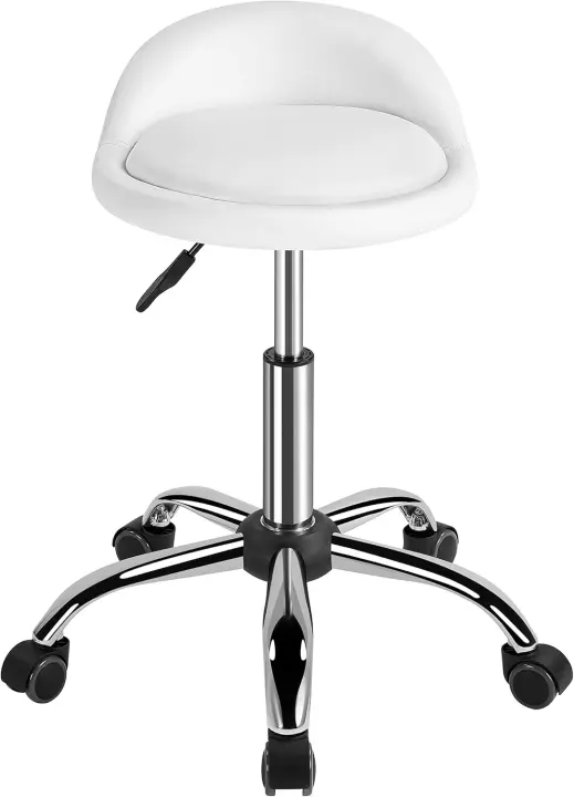 Taburetes de salón giratorios con altura ajustable, sillas con ruedas de 59-70 cm, negro - 1